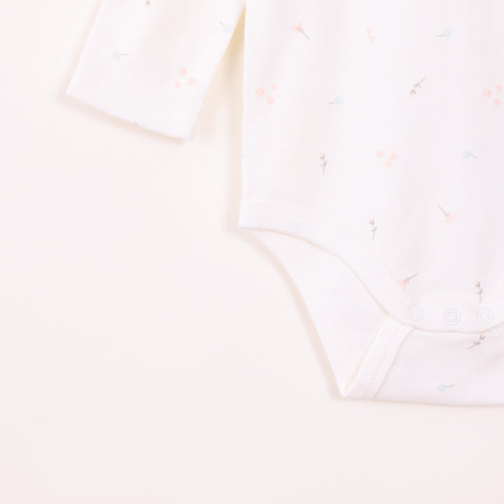 חמישיית בגדי גוף בשמנת וורוד