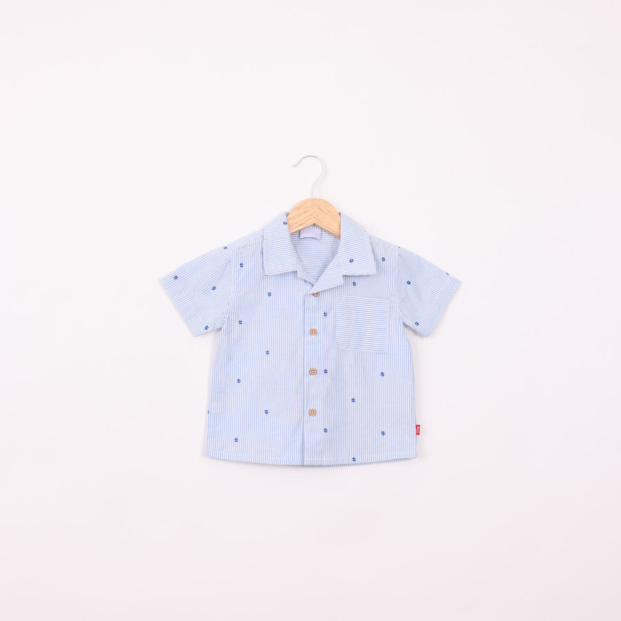 חולצה מכופתרת שרוול קצר