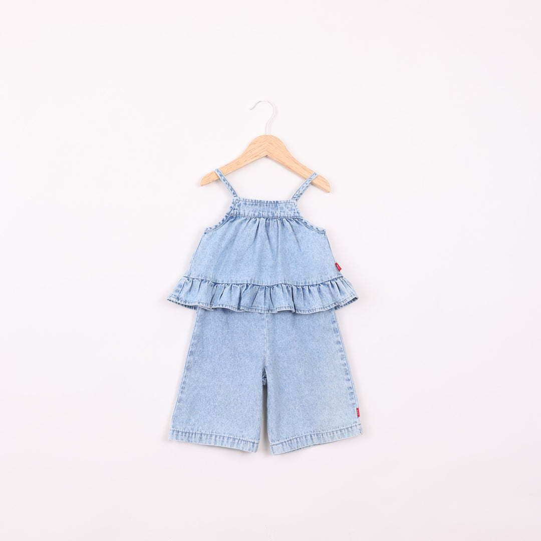 סט גופיה ומכנסיים מג'ינס