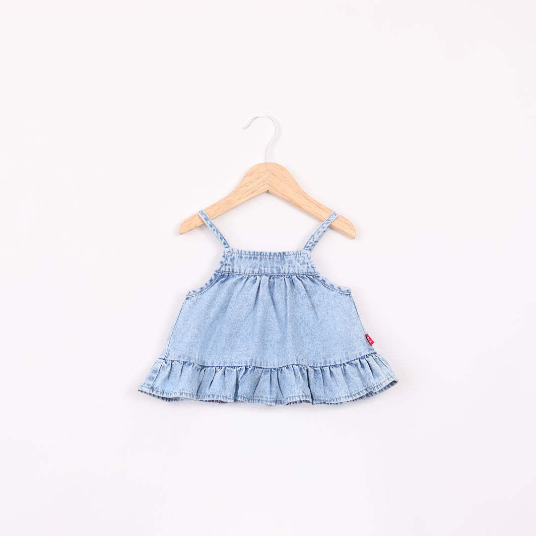 סט גופיה ומכנסיים מג'ינס