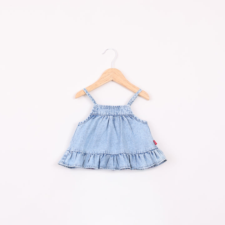 סט גופיה ומכנסיים מג'ינס