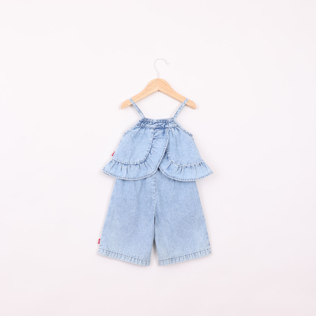 סט גופיה ומכנסיים מג'ינס