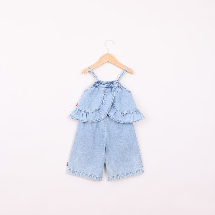 סט גופיה ומכנסיים מג'ינס