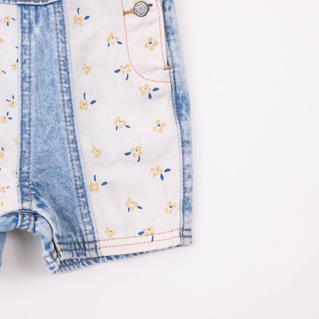 אוברול ג'ינס פרחוני