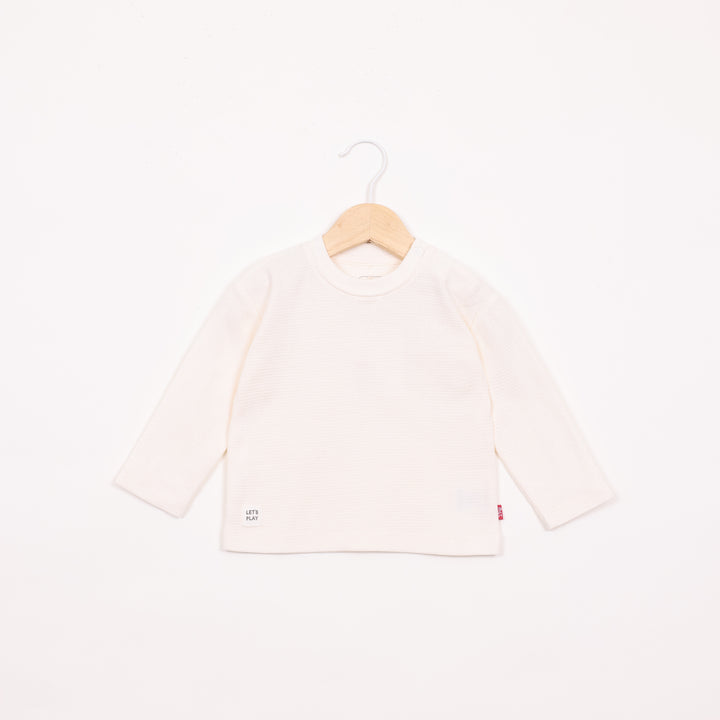 חולצה ארוכה בצבע שמנת