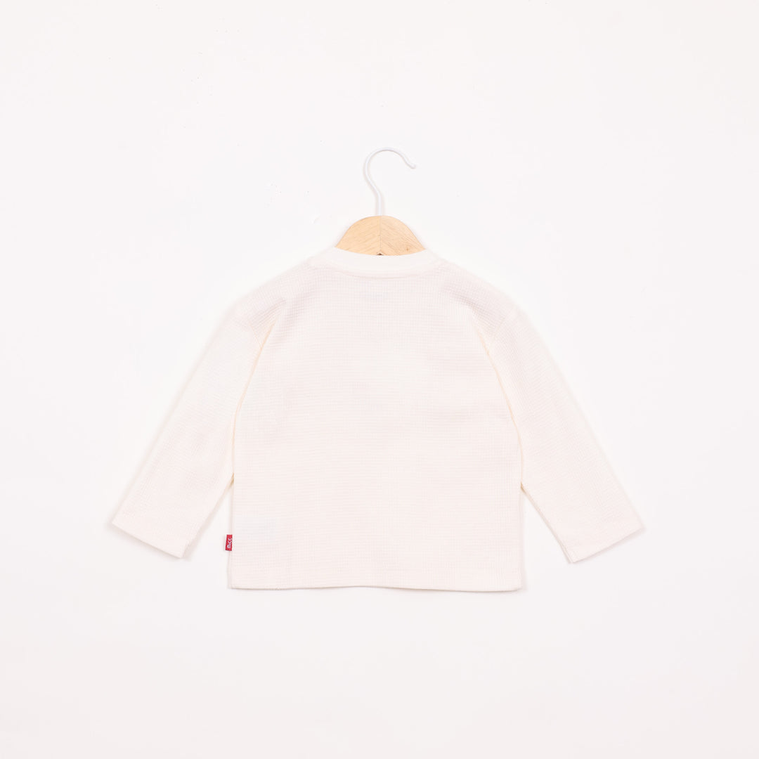 חולצה ארוכה בצבע שמנת