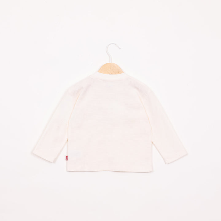 חולצה ארוכה בצבע שמנת