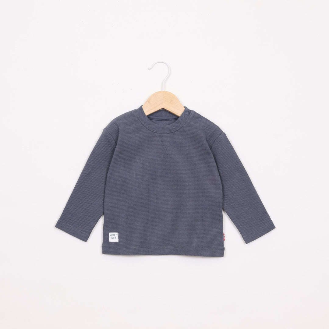 חולצה ארוכה בצבע כחול כהה