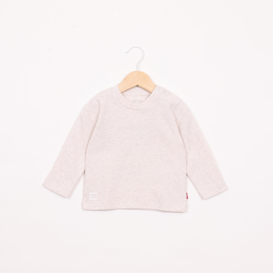 חולצה ארוכה בצבע קרם