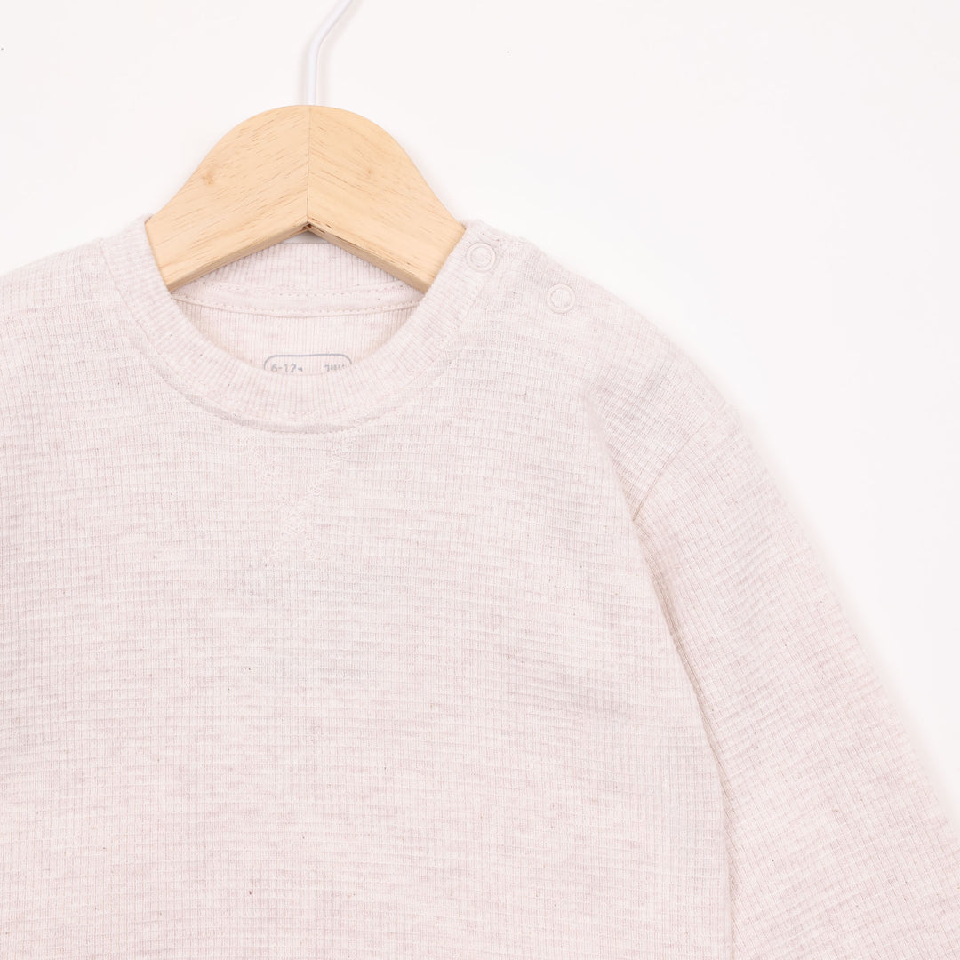 חולצה ארוכה בצבע קרם