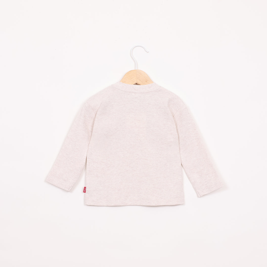 חולצה ארוכה בצבע קרם