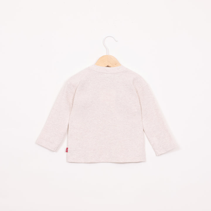 חולצה ארוכה בצבע קרם