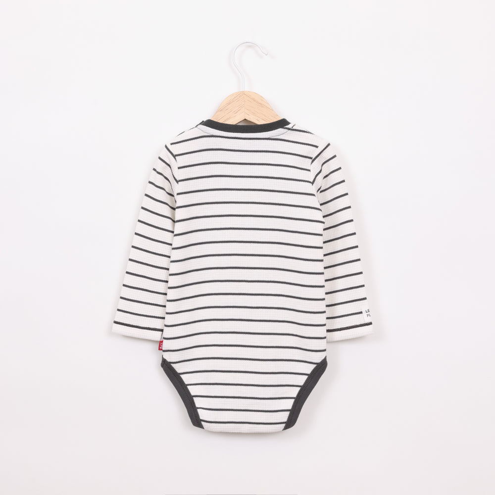 בגד גוף שרוול ארוך בצבע שמנת