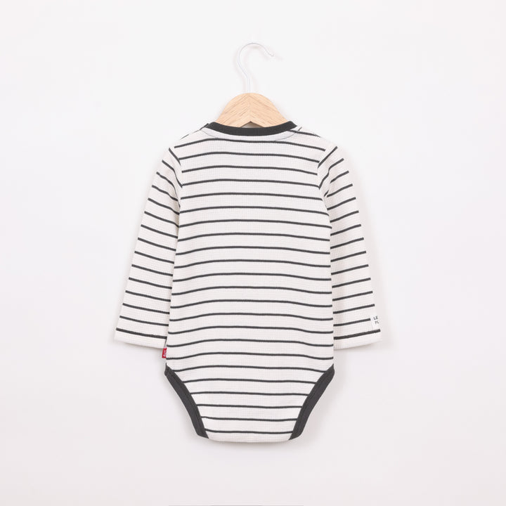 בגד גוף שרוול ארוך בצבע שמנת