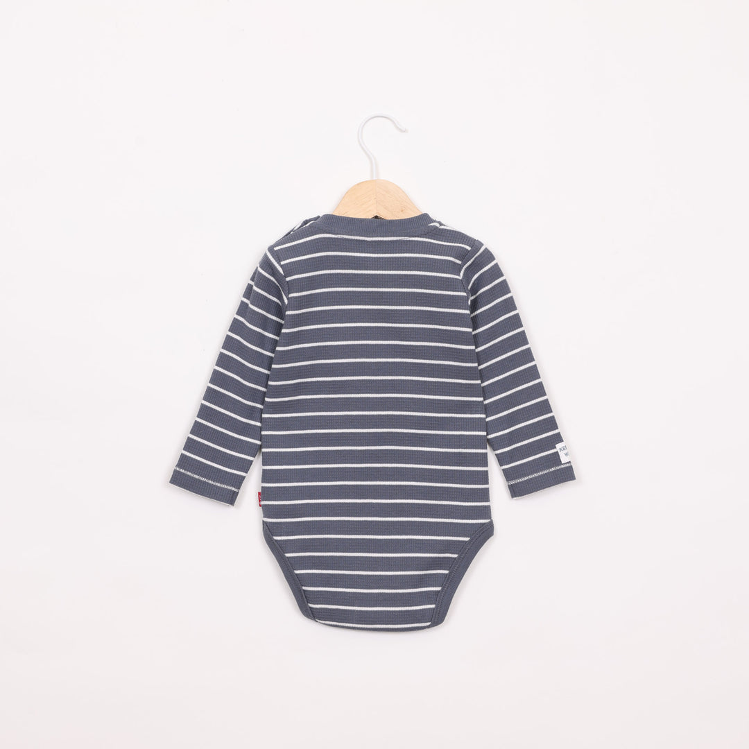 בגד גוף שרוול ארוך בצבע כחול