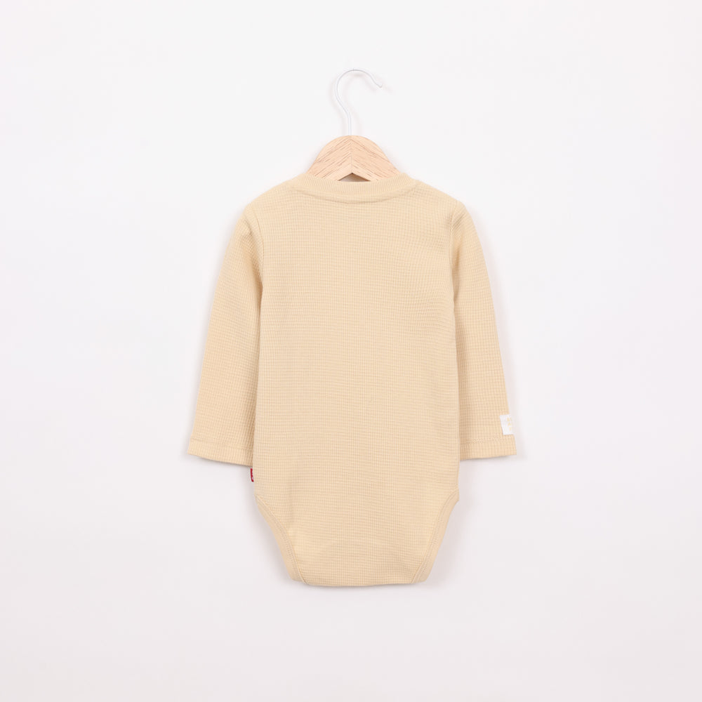 בגד גוף שרוול ארוך בצבע חרדל