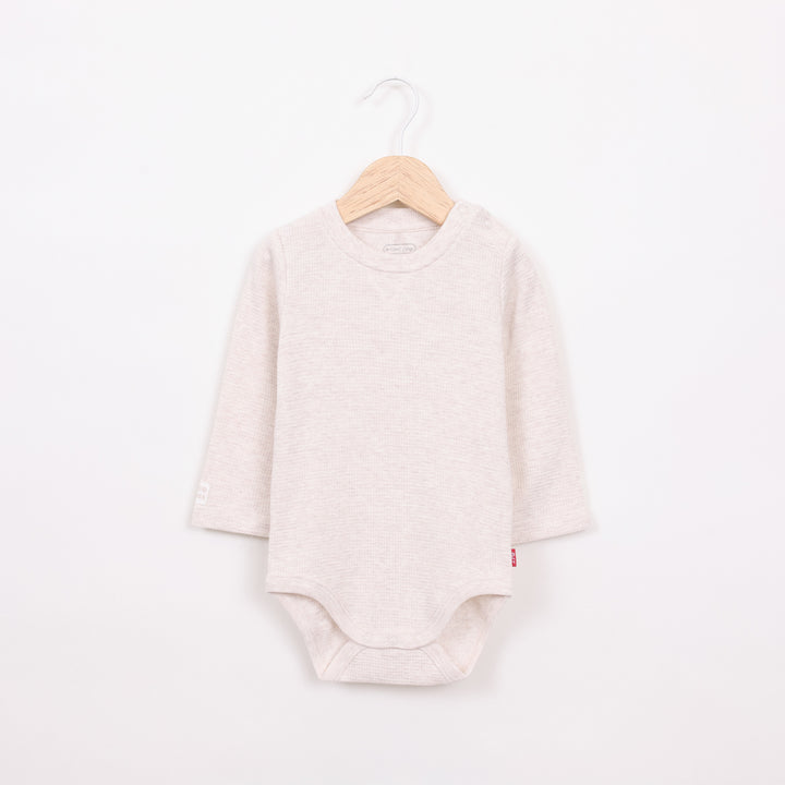 בגד גוף שרוול ארוך בצבע שמנת