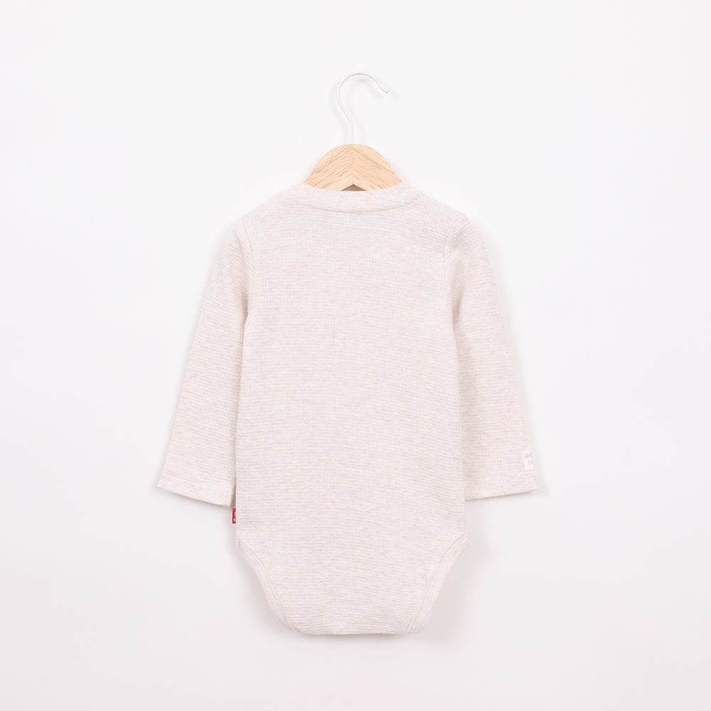 בגד גוף שרוול ארוך בצבע שמנת