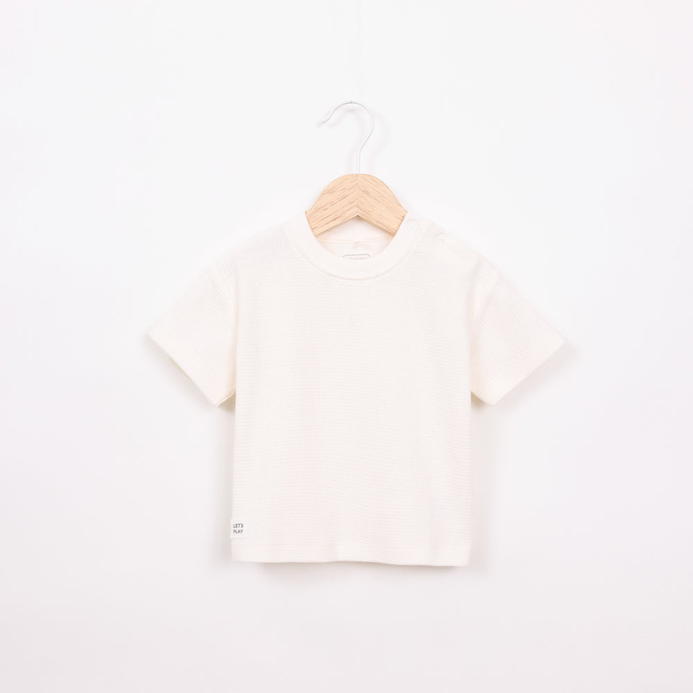 חולצה קצרה בצבע שמנת