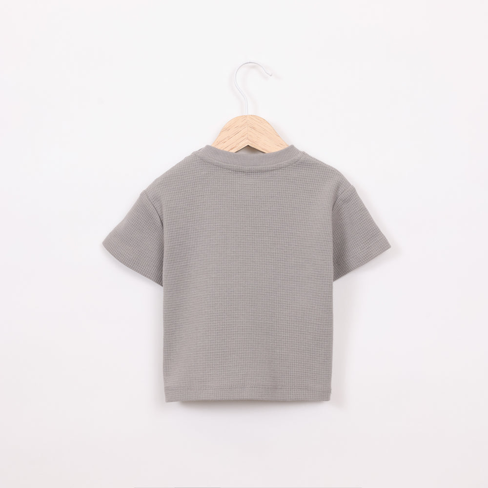 חולצה קצרה בצבע אפור