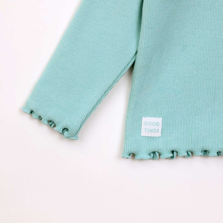 חולצה ארוכה בגוון טורקיז