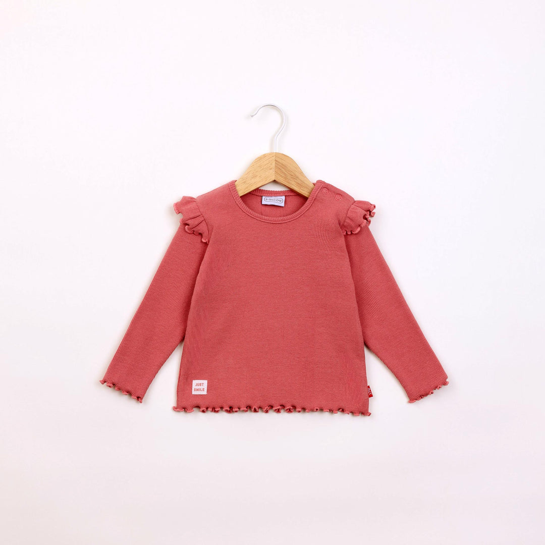 חולצה ארוכה בגוון ורוד פטל