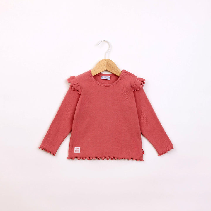 חולצה ארוכה בגוון ורוד פטל