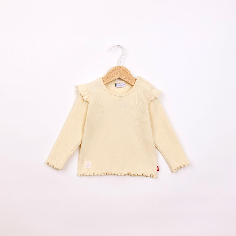 חולצה ארוכה בגוון צהוב בננה