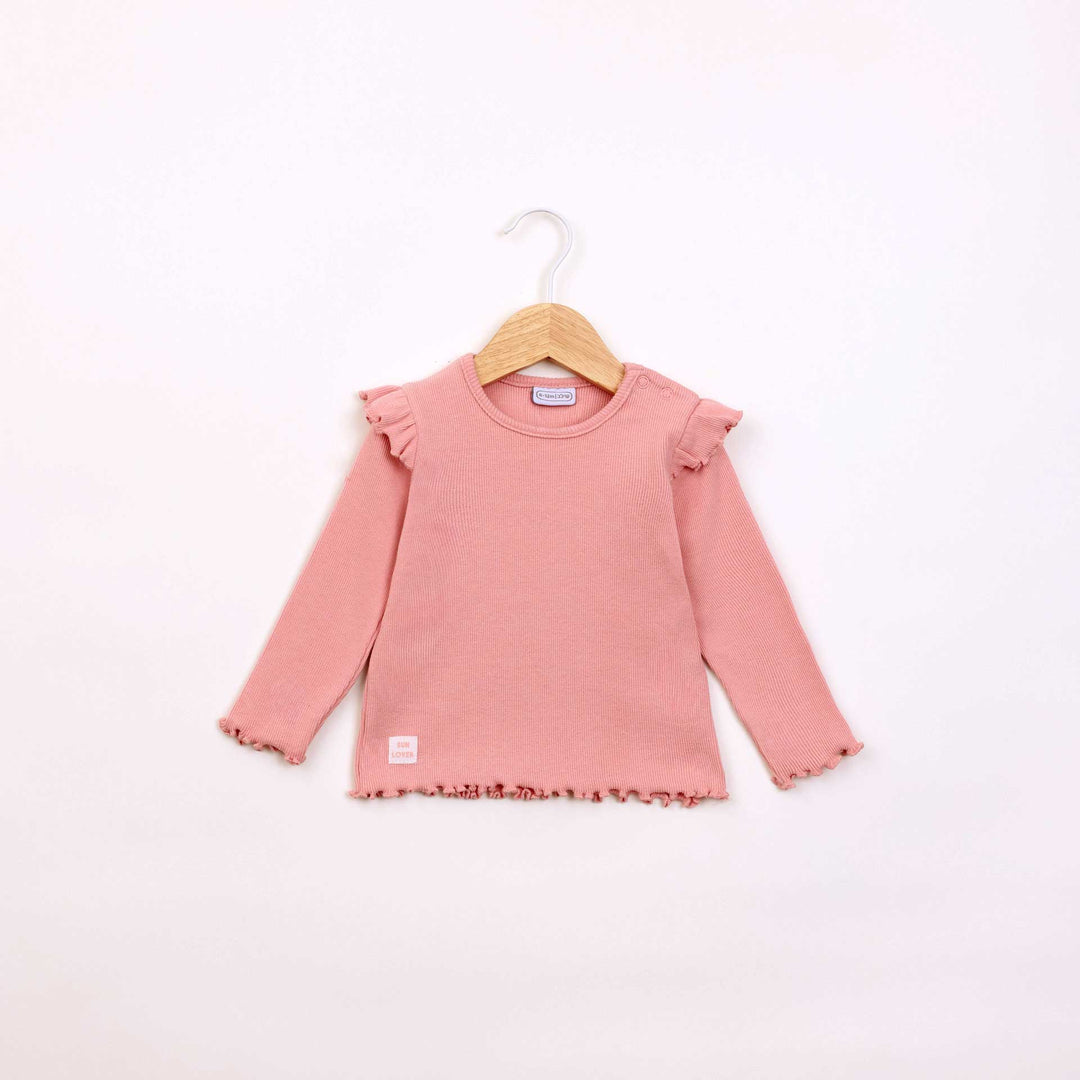 חולצה ארוכה בגוון ורוד כהה