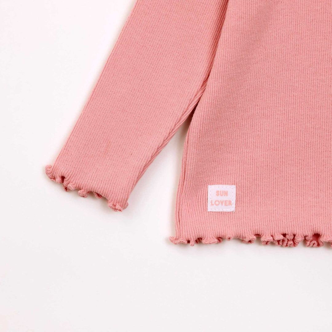 חולצה ארוכה בגוון ורוד כהה