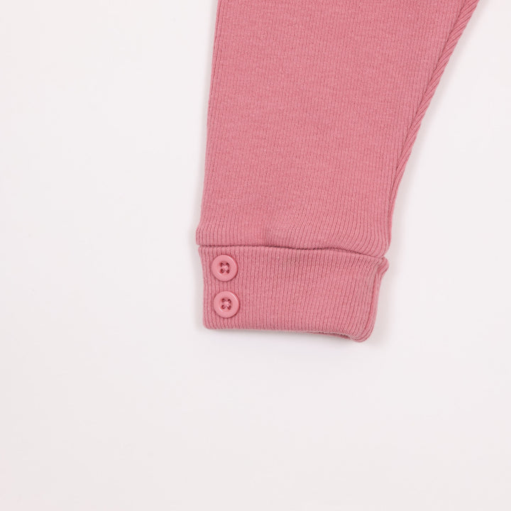 מכנסי סריג ארוכים בגוון ורוד פטל