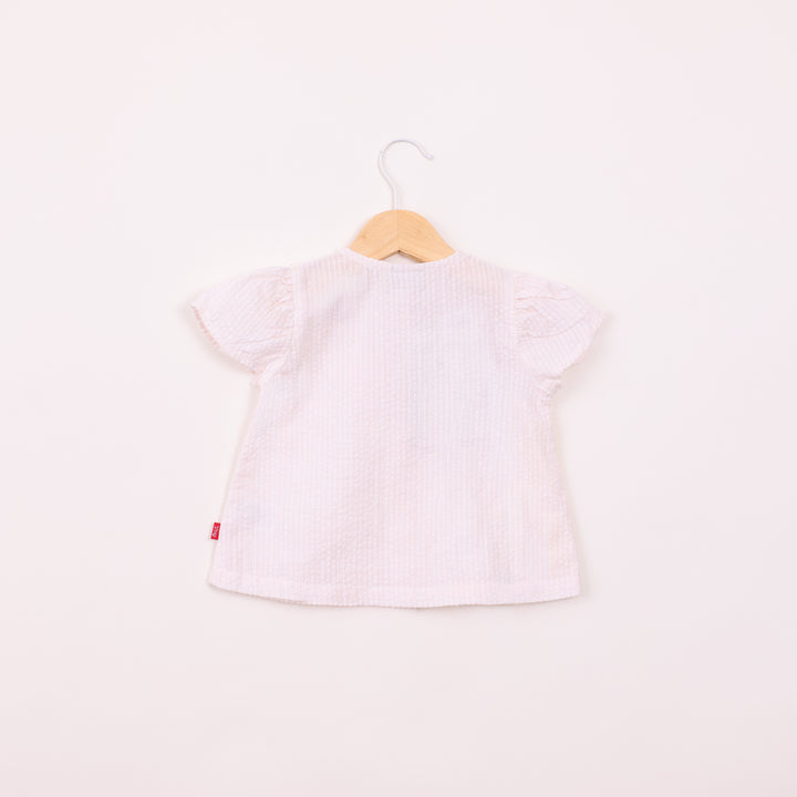 חולצה מכופתרת בעיטור וולנים