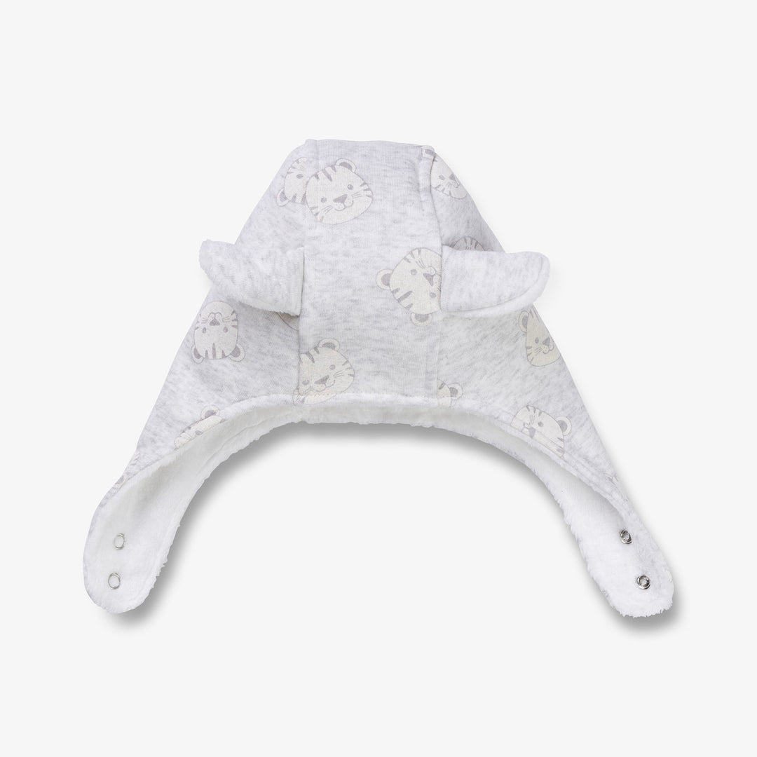 כובע עם כיסוי אוזניים צבע אפור