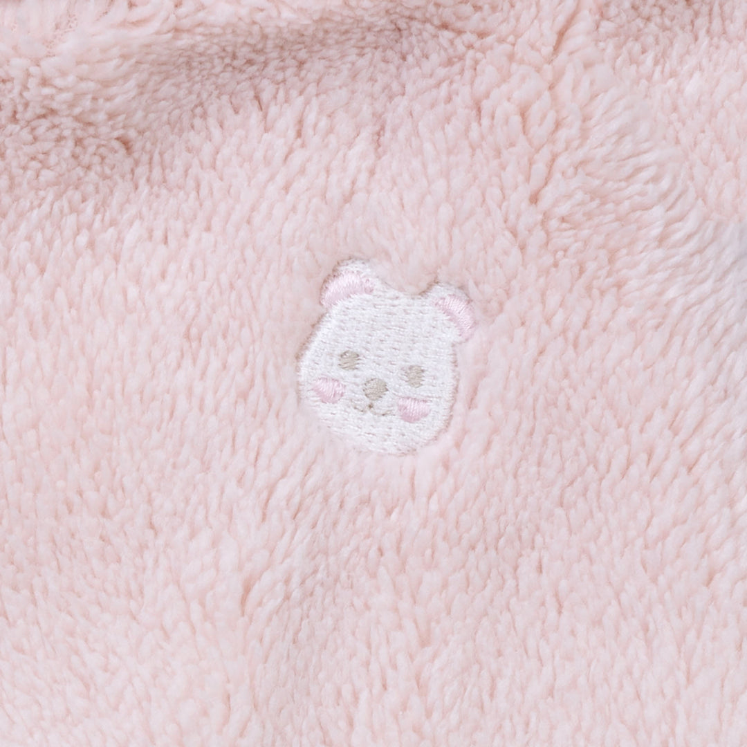 חליפת פרווה ורודה