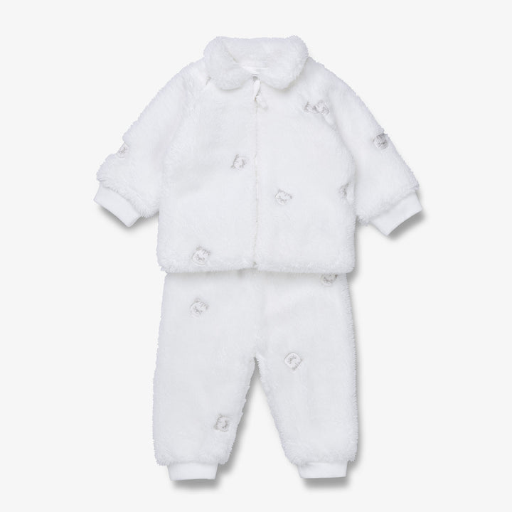 חליפת פרווה צבע שמנת