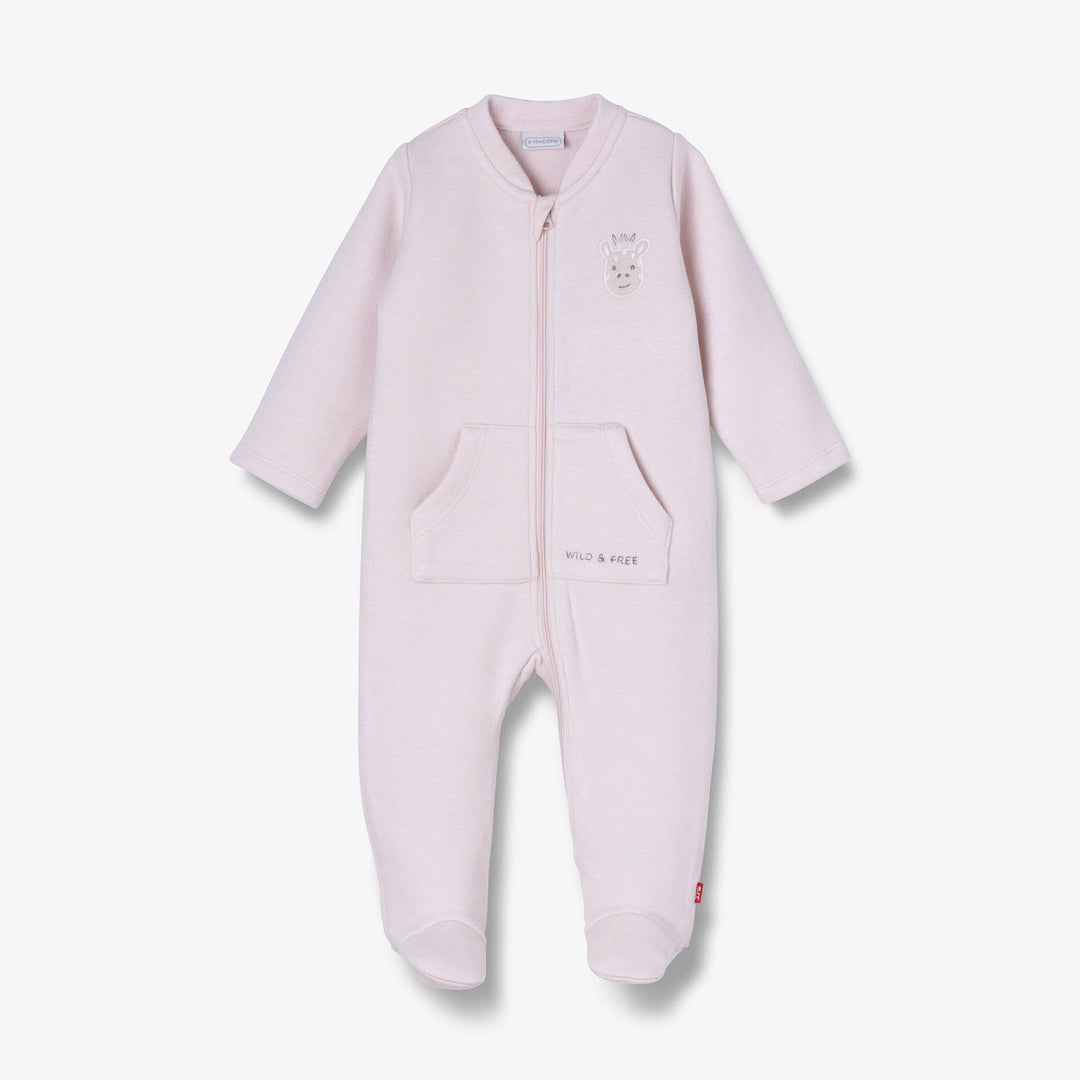 אוברול רגליות צבע ורוד