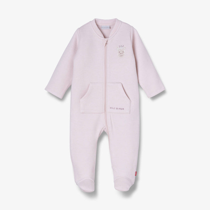 אוברול רגליות צבע ורוד