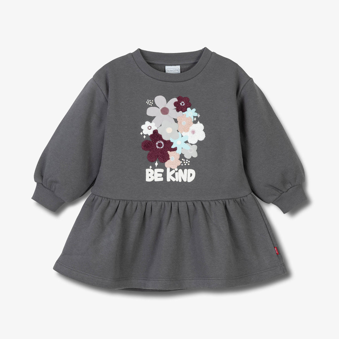 שמלת פוטר הדפס פרחים פרווה