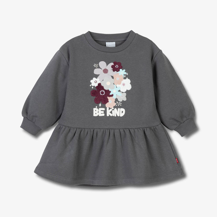 שמלת פוטר הדפס פרחים פרווה