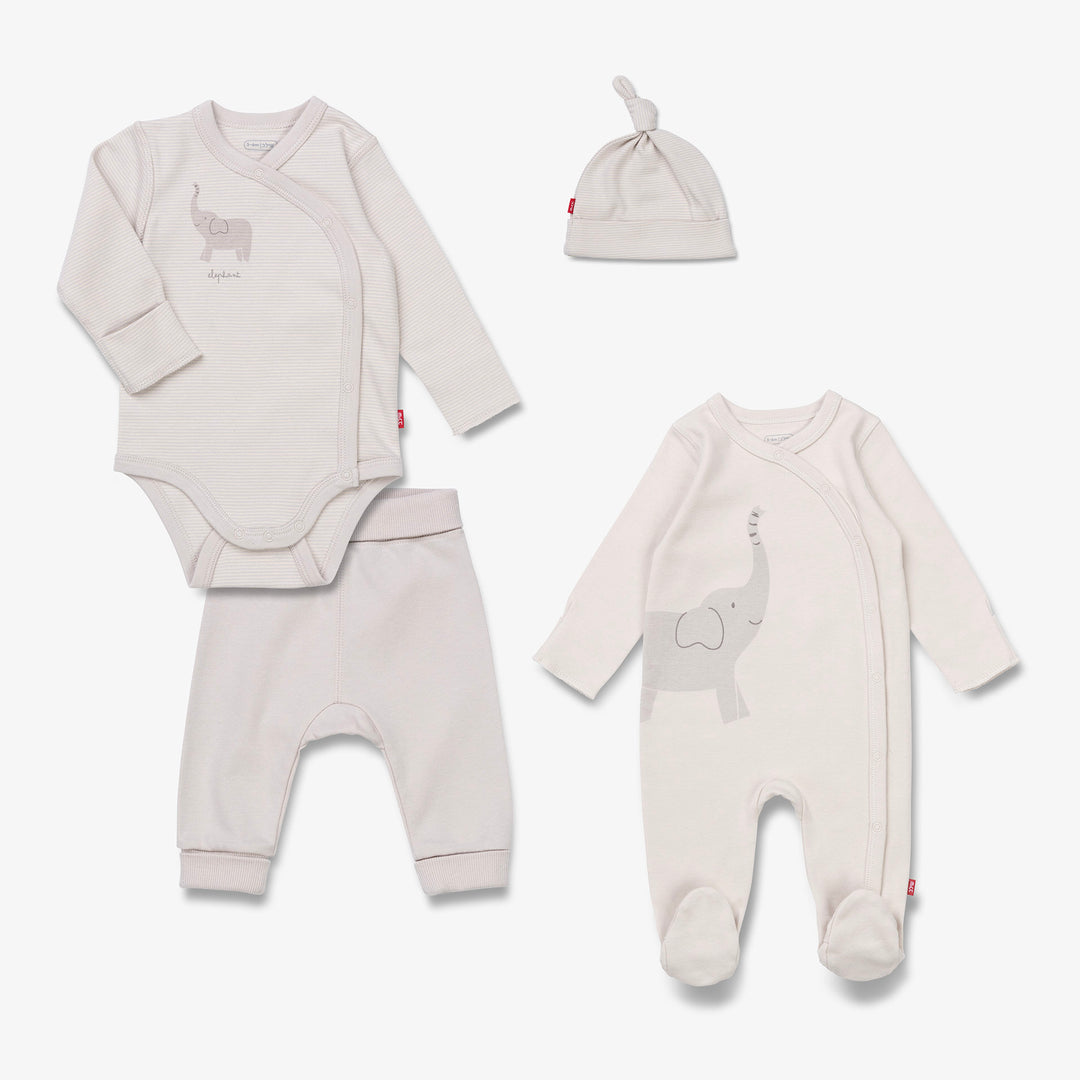 מארז 4 חלקים הדפס פילים