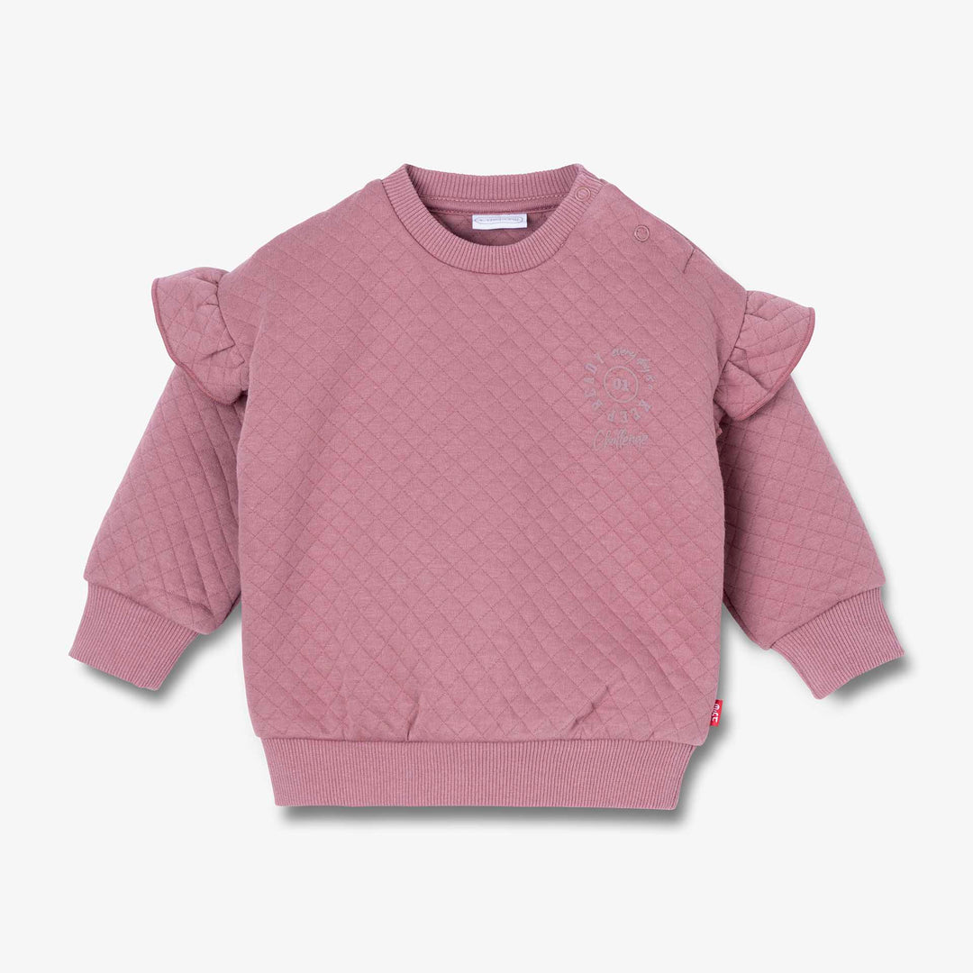 סוויטשירט עם טקסטורה צבע סגול