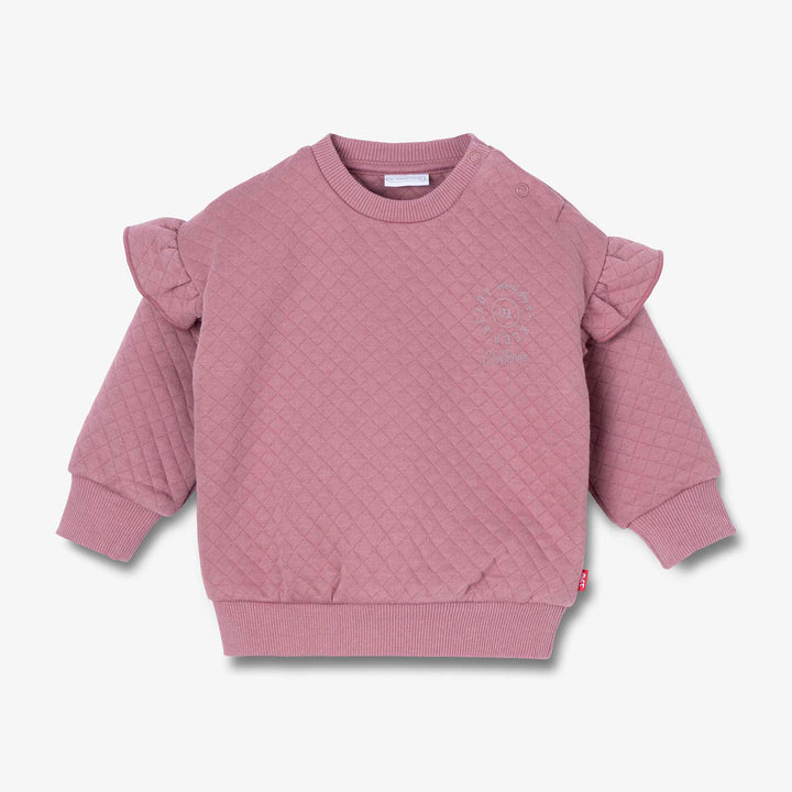 סוויטשירט עם טקסטורה צבע סגול