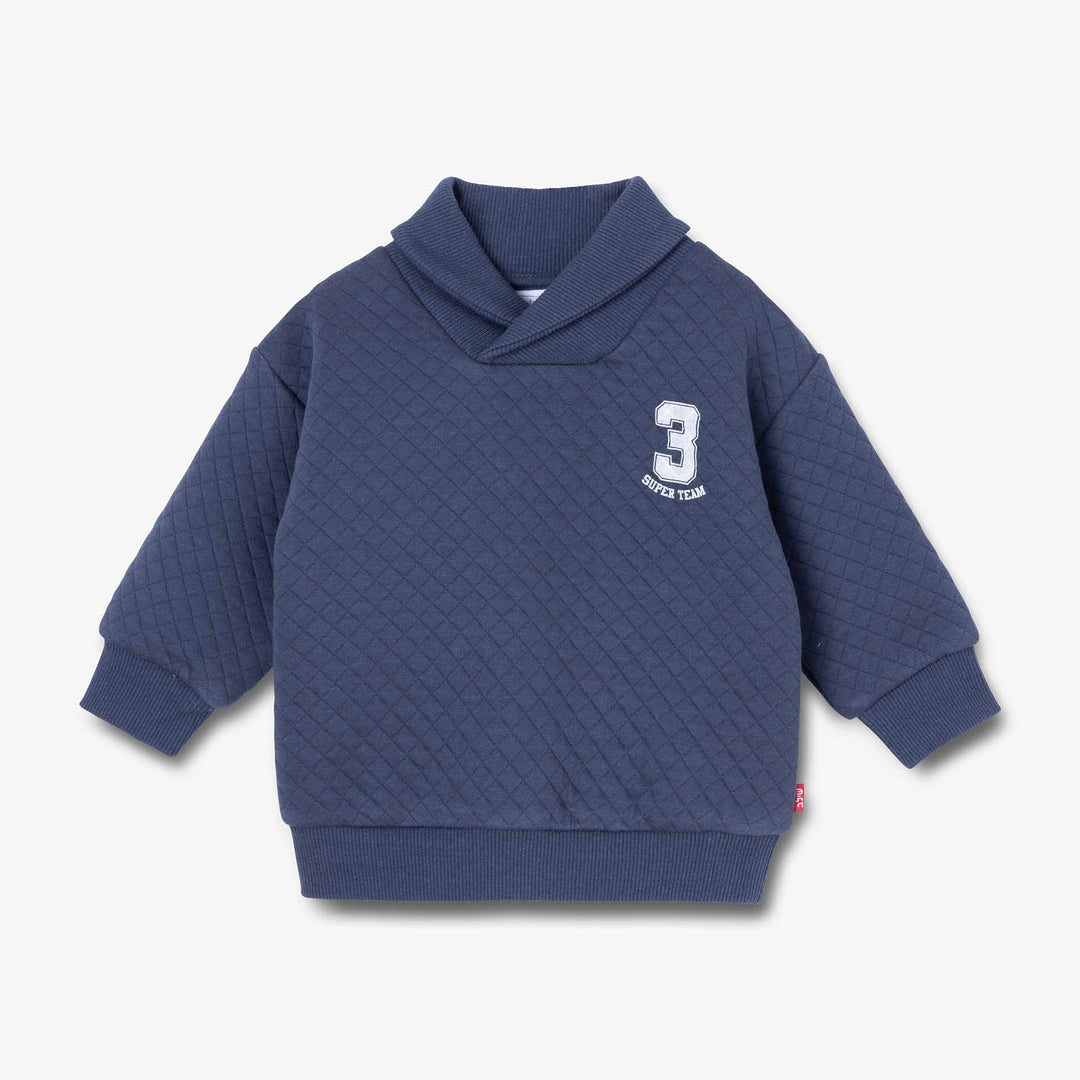 סוויטשירט עם טקסטורה צבע נייבי