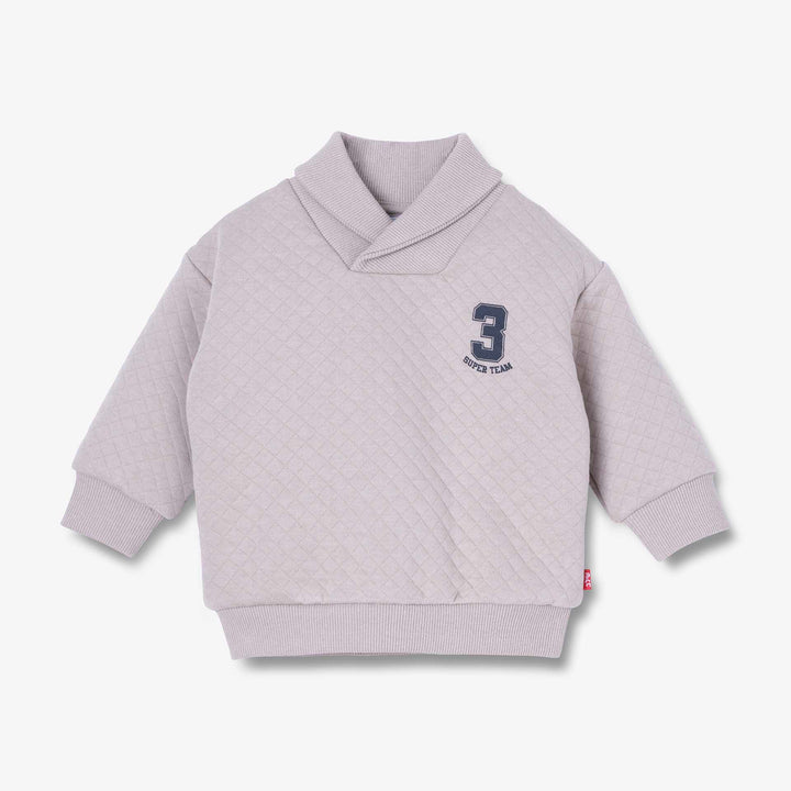 סוויטשירט עם טקסטורה צבע מוקה