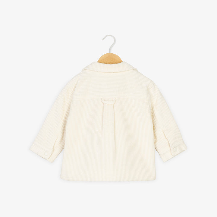 ג'קט קורדרוי בגוון שמנת