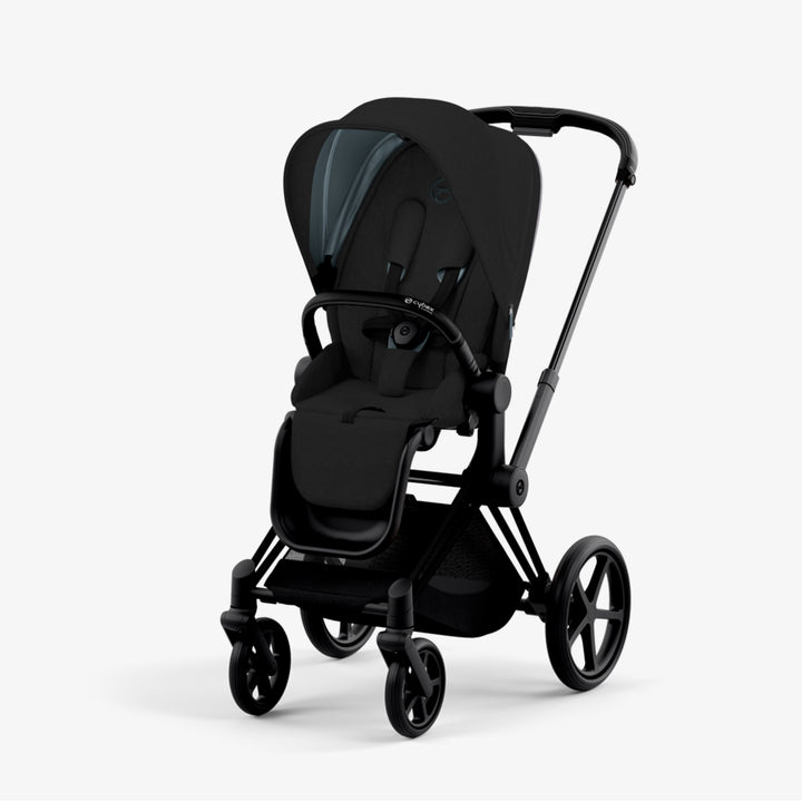 עגלת פריאם 4 שחור מלאנג' שלד שחור Cybex Priam