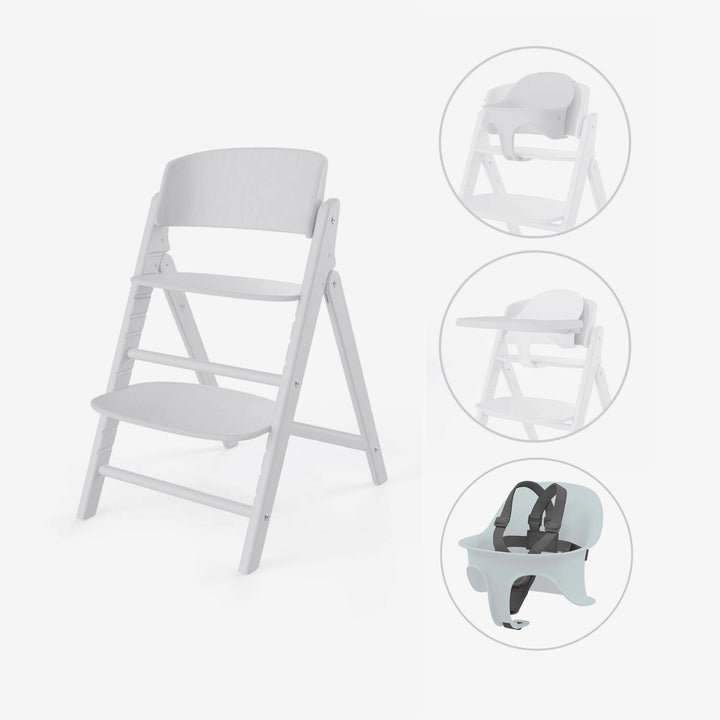 כסא אוכל לבן Click&Fold