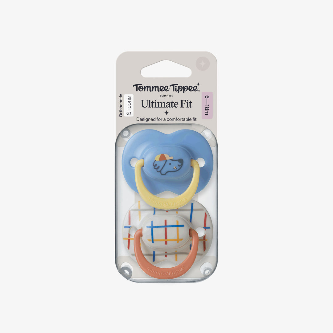 זוג מוצצים התאמה מושלמת  6-18 כחול