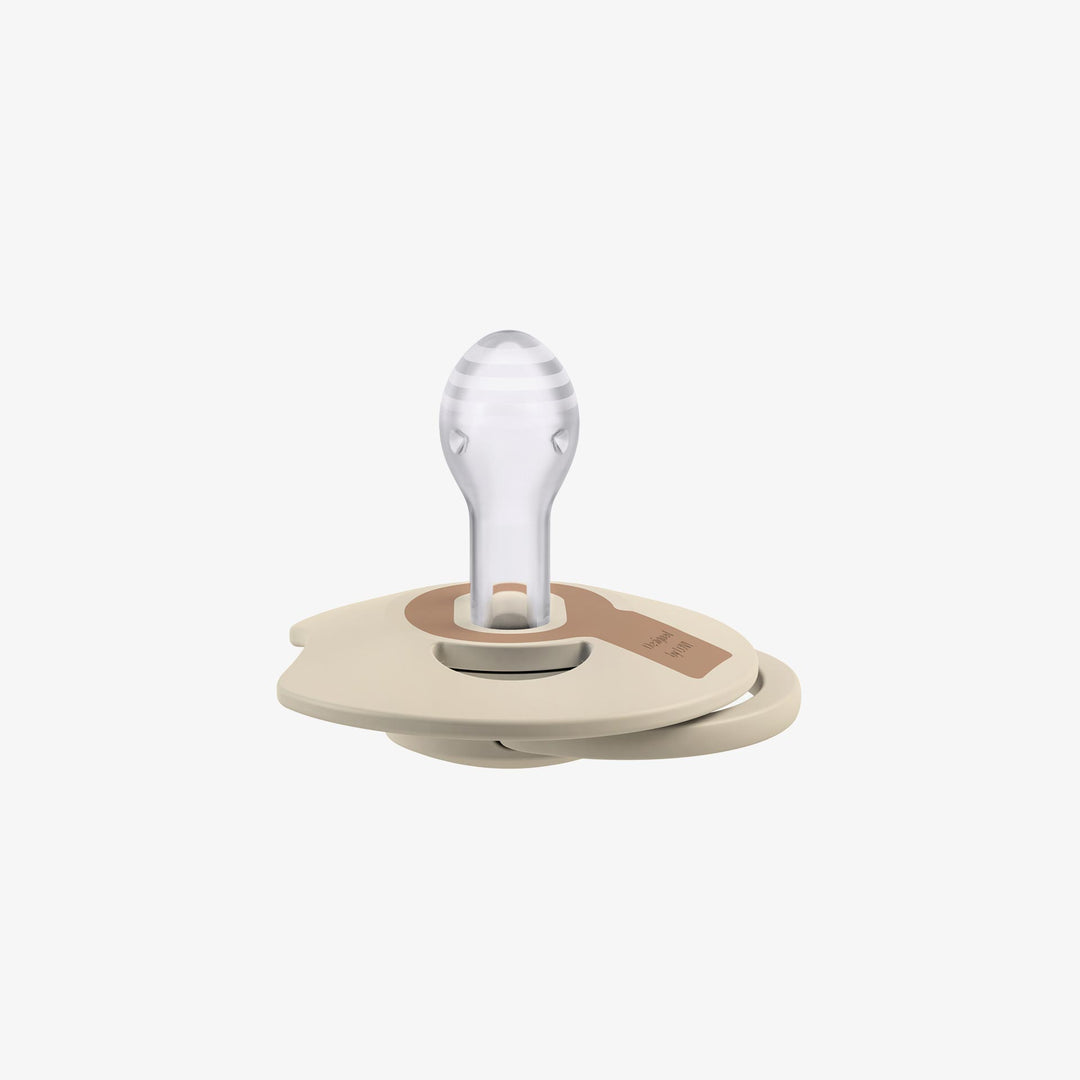 זוג מוצצי סיליקון פריים 6-18 שנהב וקרם