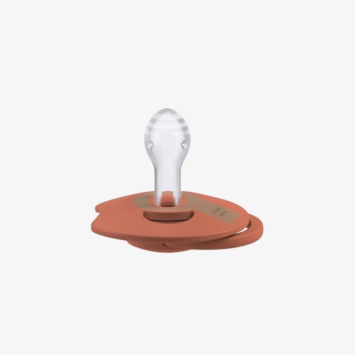 זוג מוצצי סיליקון פריים 6-18 כתום וחום